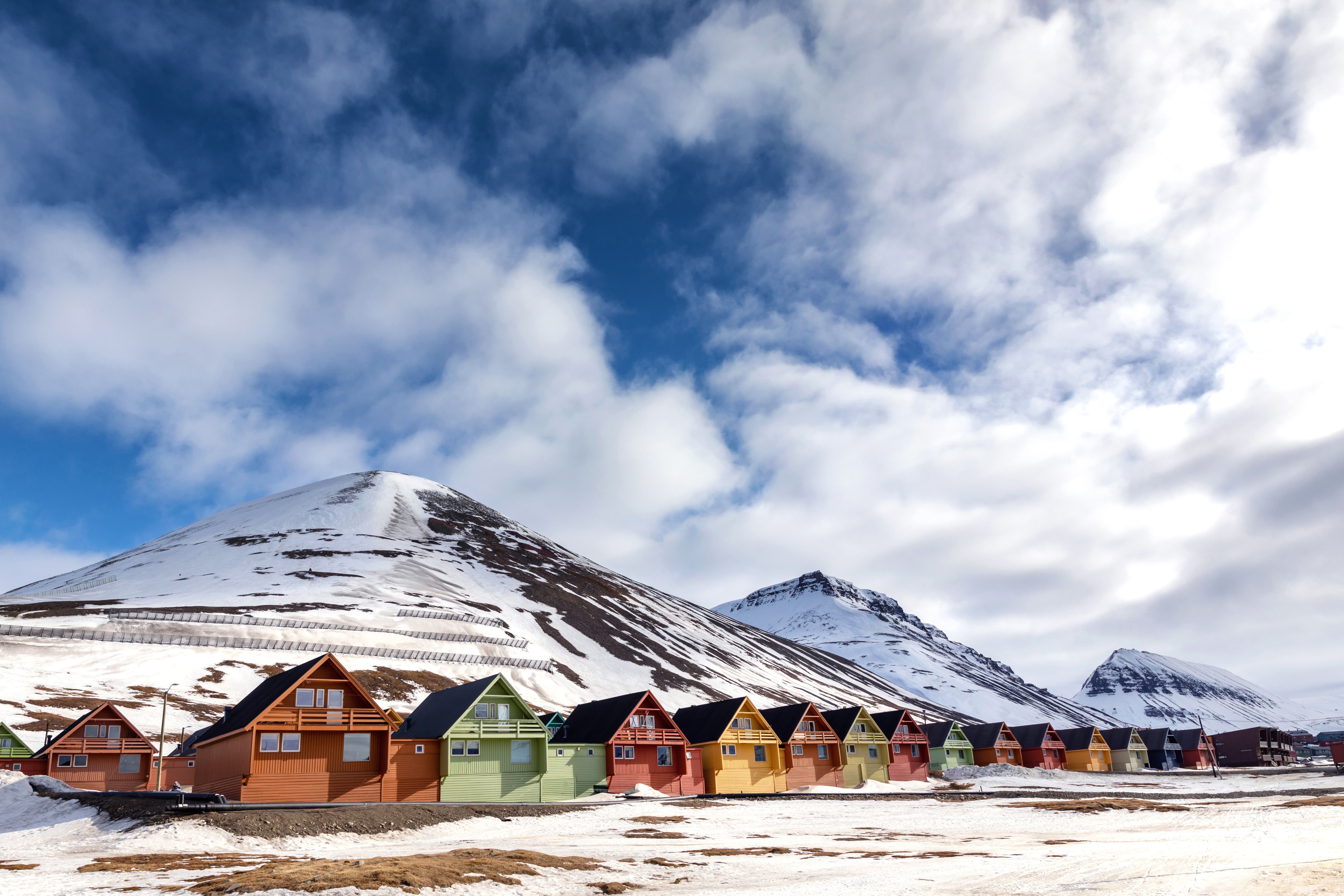 Colorful houses in Longyearbyen, Svalbard